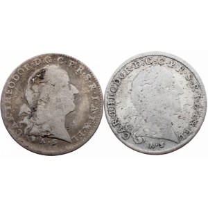 Electors of the Palatinate, 2 x 10 Kreuzer 1764-1766, AS