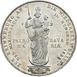 Kingdom of Bavaria, 2 Gulden 1855, Munich