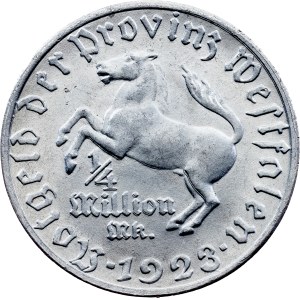 Weimar Republic, 1/4 Million Mark 1923, Menden