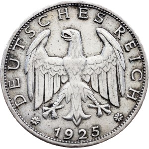 Germany, 1 Reichsmark 1925, F, Stuttgart