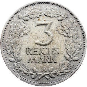 Germany, 3 Reichsmark 1925, A, Berlin