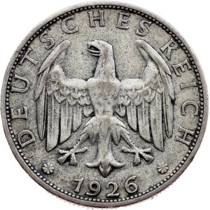Germany, 2 Reichsmark 1926, D, Munich