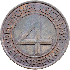 Germany, 4 Reichspfennig 1932, A, Berlin