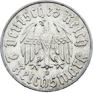 Německo, 2 říšské marky, 1933, J, Hamburk