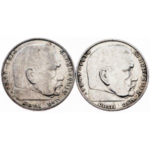 Germany, 2 x 2 Reichsmark 1938, Berlin and Vienna