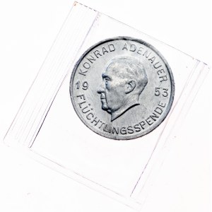 Germany, 1/2 Deutsche Mark 1953 - Flüchtlingsspende