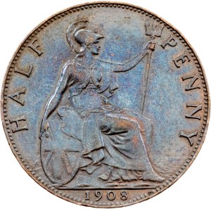 Velká Británie, 1/2 penny, 1908, Londýn