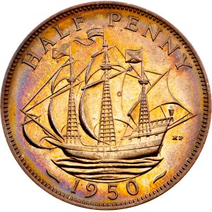 Velká Británie, 1/2 penny, 1950, Londýn