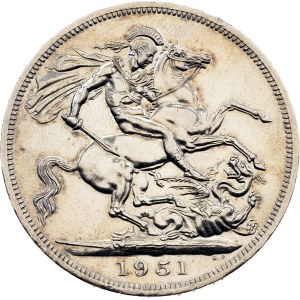 Velká Británie, 5 šilinků, 1951, Londýn