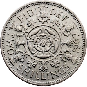 Velká Británie, 2 šilinky, 1967, Londýn