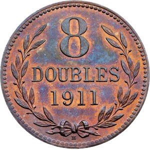 Guernsey, 8 Doubles 1911, H, Heaton