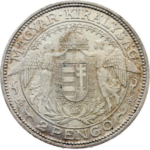 Maďarsko, 2 pengo 1939, BP, Budapešť