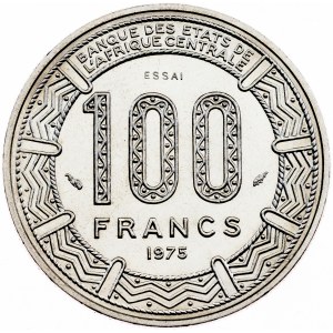 Chad, 100 Francs CFA 1975, Paris - ESSAI