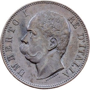 Itálie, 10 centesimi 1893, BI, Heaton