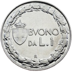 Itálie, 1 lira 1922, R, Řím