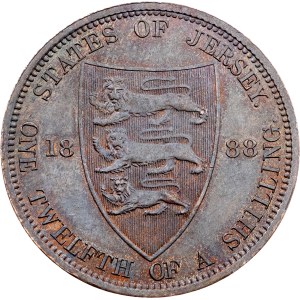 Jersey, 1/12 scellino 1888, Londra