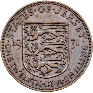 Jersey, 1/12 šilinga, 1931, Londýn
