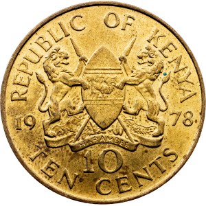 Keňa, 10 centů, 1978, Llantrisant