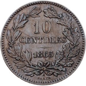 Grand Duchy of Luxembourg, 10 Centimes 1865, A, Paris
