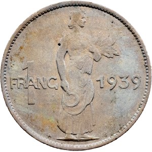 Großherzogtum Luxemburg, 1 Franc 1939, Brüssel