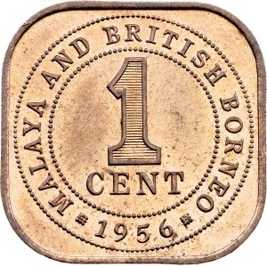 Malajsie a Britské Borneo, 1 cent, 1956, Londýn