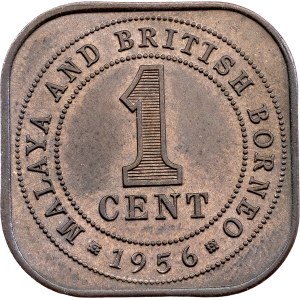 Malajsie a Britské Borneo, 1 cent, 1956, Londýn