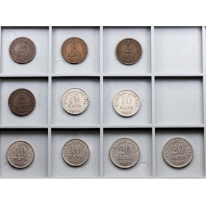 Černá Hora, sada 10 mincí z let 1908–1914