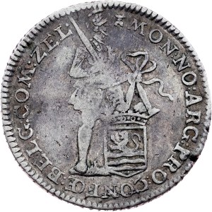Holandská republika, 1/8 stříbrného dukátu z roku 1788, Middelburg