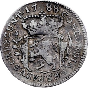 Holandská republika, 1/8 stříbrného dukátu z roku 1788, Middelburg