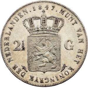 Netherlands, 2 1/2 Gulden 1847, Utrecht