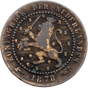 Nizozemsko, 1 cent 1878, Utrecht