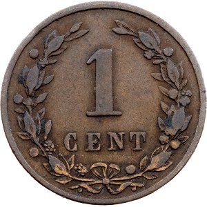 Nizozemsko, 1 cent 1878, Utrecht