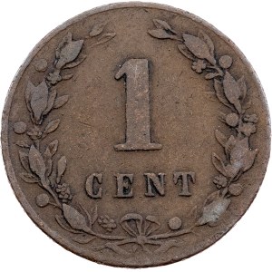 Nizozemsko, 1 cent 1880, Utrecht