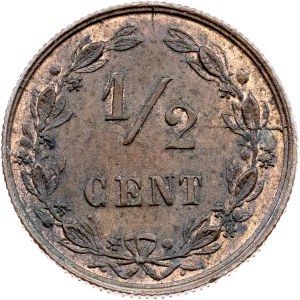 Netherlands, 1/2 Cent 1884, Utrecht