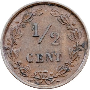 Nizozemsko, 1/2 centu, 1885, Utrecht