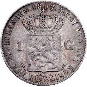 Nizozemsko, 1 gulden, 1897, Utrecht