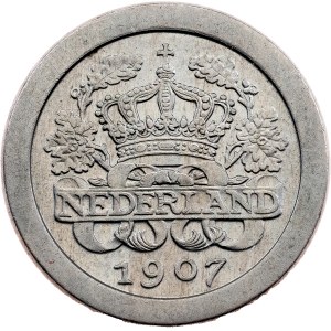 Nizozemsko, 5 centů, 1907, Utrecht