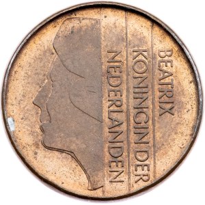 Nizozemsko, 5 centů, 1984, Utrecht – mincovní vada v podobě vyvýšeného okraje