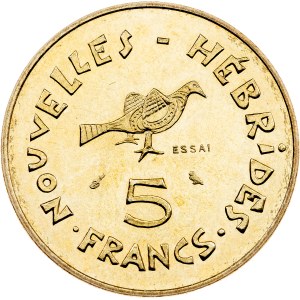 Nové Hebridy, 5 franků, 1970, Paříž – ESSAI