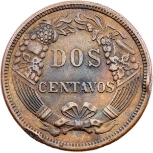 Peru, 2 centavos, 1895, Waterbury (Scovill Manufacturing Company)