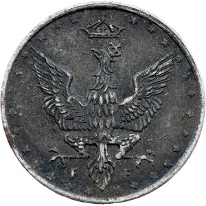 Polsko, 5. fenigow 1918, F, Stuttgart