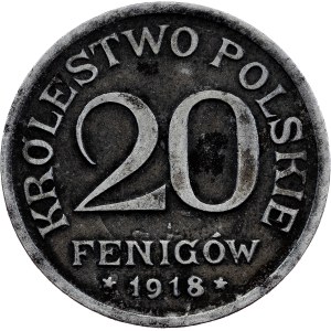 Poland, 20 Fenigow 1918, F, Stuttgart