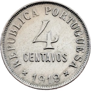 Portugal, 4 Centavos 1919, Lissabon