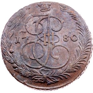 Rusko, 5 kopějek, 1780, EM, Jekatěrinburg