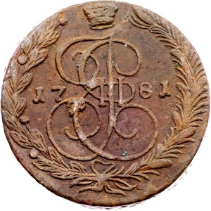 Russia, 5 Kopecks 1781, EM, Ekaterinburg