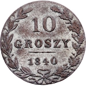 Kongresové Polské království, 10 grošů 1840, MW, Varšava