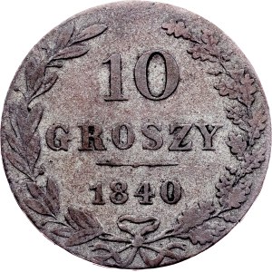 Kongresové Polské království, 10 grošů 1840, MW, Varšava