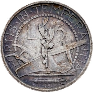 San Marino, 5 lir, 1938, R, Řím