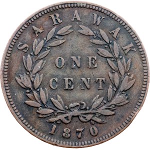 Sarawak, 1 cent, 1870, Heaton