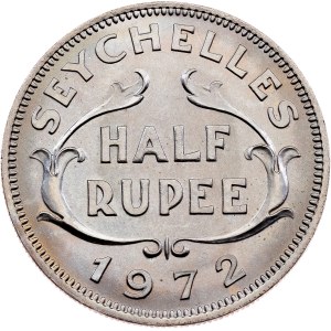Seychely, 1/2 rupie 1972, Llantrisant